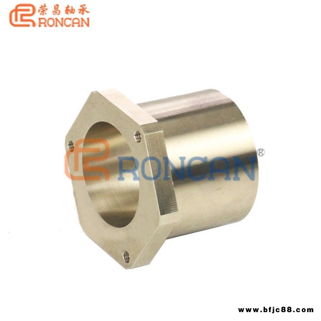 挖掘機(jī)六角法蘭邊銅套無(wú)油襯套M4螺紋孔高精度滑動(dòng)軸承