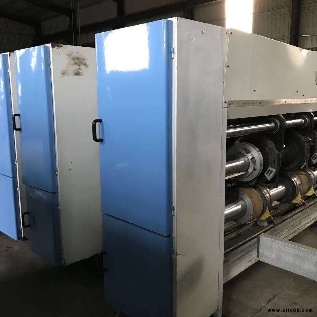 二手紙箱機械設備 1224四色印刷開槽機。電動調刀。電動相位。掛板。重型機