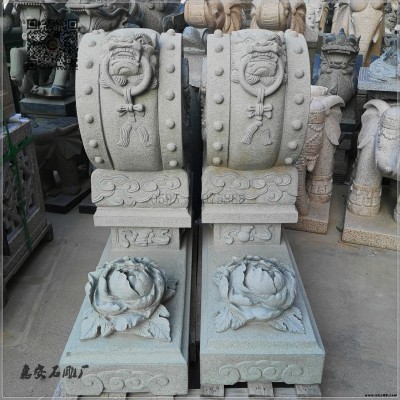 青石石雕門鼓 門墩抱鼓石仿古石鼓 獅子頭天然大理石圓鼓門墩 石雕門墩抱鼓石青石仿古做舊石鼓天然大理石招財貔貅圓鼓惠安石雕