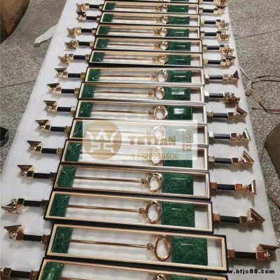 豪華單支大理石立柱，金屬鑄造件夾大理石立柱，佛山泰銨制造，奢華工藝，廠價直銷