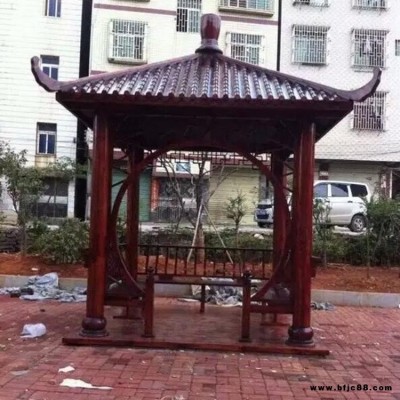 園林涼亭 石亭子 藝?yán)谑?廣場(chǎng)休閑石涼亭 畢勝木業(yè)質(zhì)量保障