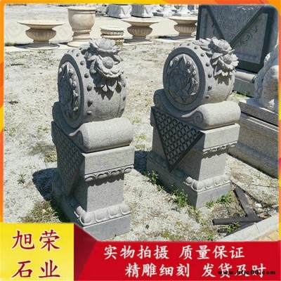 門庭裝飾門鼓石雕 家用門墩石雕抱鼓石圖案造型設計