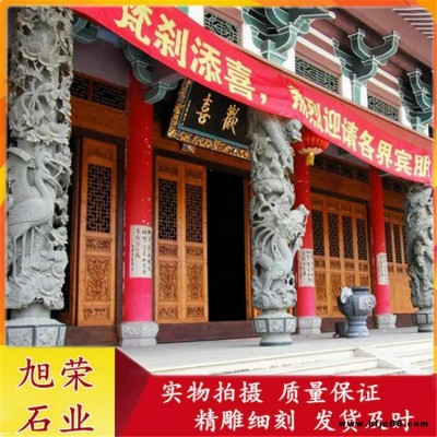 惠安石雕青石龍柱廠家 寺廟盤龍柱常見石材雕刻 石雕龍柱