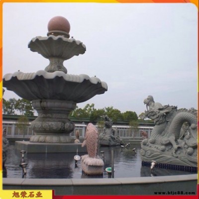 園林景觀裝飾擺件石雕風水球 戶外風水球噴泉石雕造型