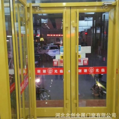 供應商鋪鋁合金門 店鋪鋁型材門 鋼化玻璃門 帶鎖推拉式平開門