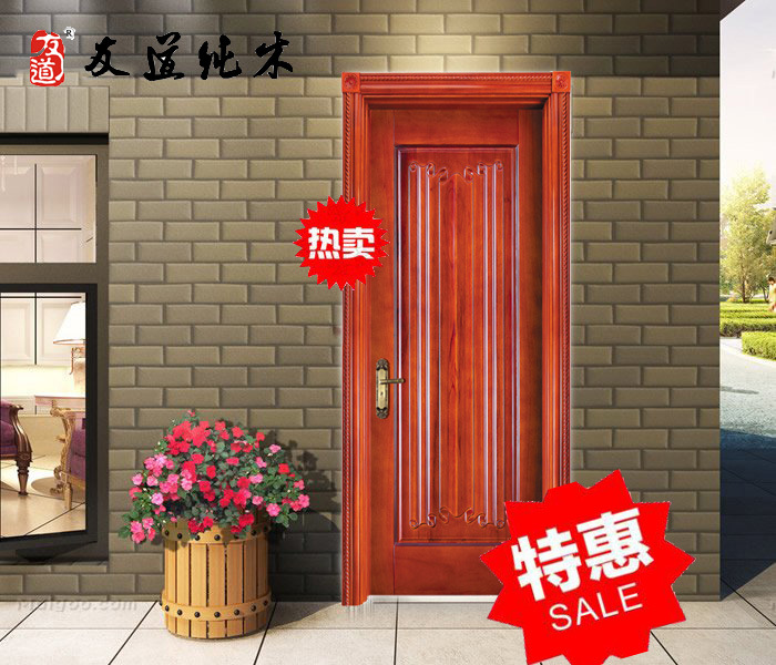 江陰橡膠木實木門價格示例圖2
