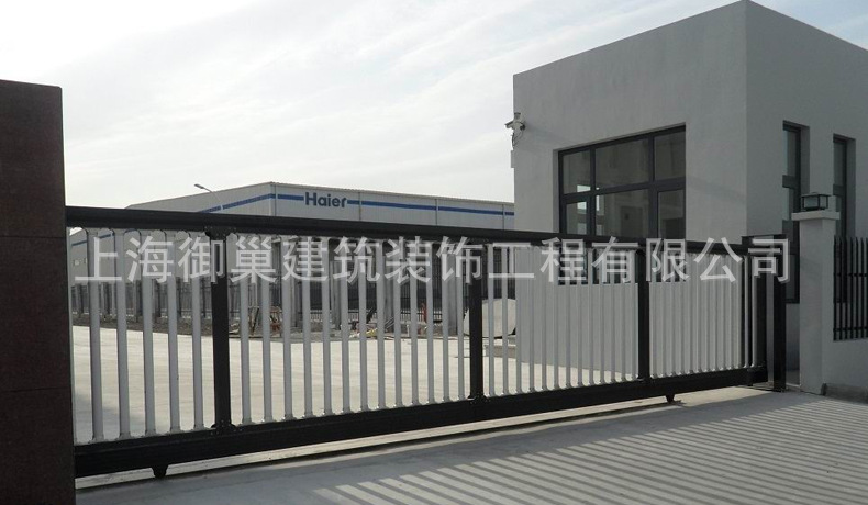上海鐵藝大門 定做鐵藝平移門 別墅庭院電動平移門 遙控平開門示例圖6