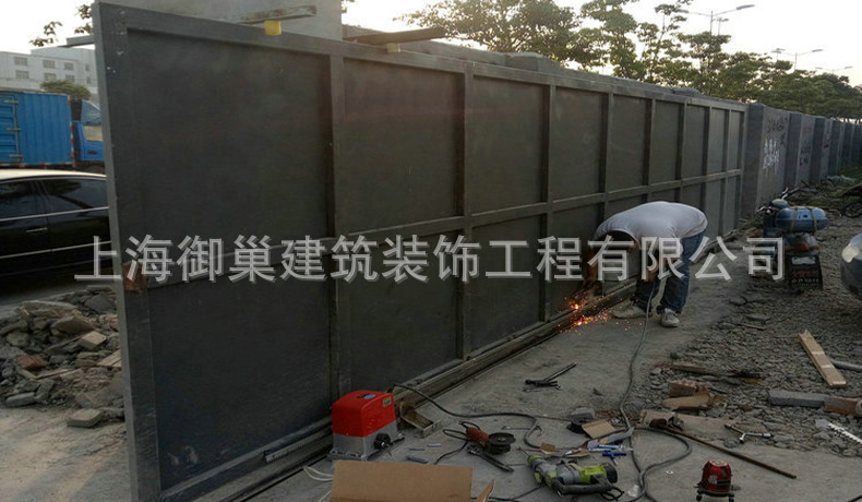 上海鐵藝大門 定做鐵藝平移門 別墅庭院電動平移門 遙控平開門示例圖10