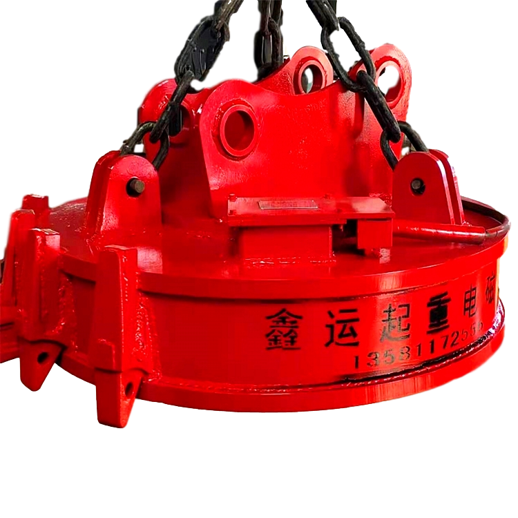 吸盤式電磁鐵廠家 鑫運 MW5-70L生產定做廢鋼液壓電磁鐵 自發電帶電磁吸盤示例圖16