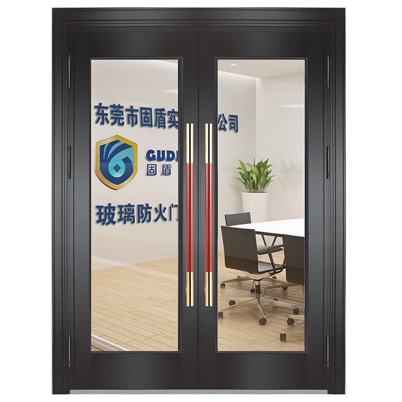 玻璃防火門廠直銷黑鈦不銹鋼玻璃防火門交期準時示例圖6