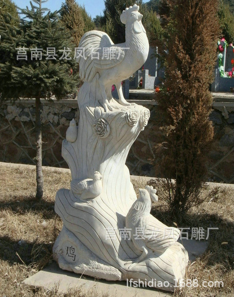 長期供應(yīng) 石雕雞 精品石雕雞 公園石雕雞 價格實惠示例圖4