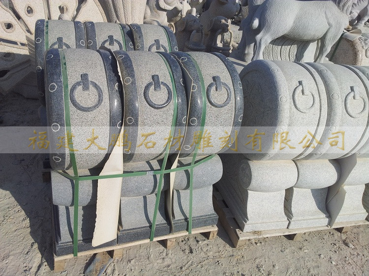 石雕門墩 抱鼓石漢白玉石鼓 庭院酒店門口裝飾門墩示例圖9