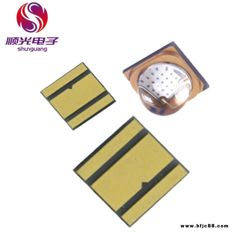 順光廠家發(fā)售3535UV紫光LED光源 1W燈珠 365-375NM 舞臺(tái)燈 固化美甲 誘蟲(chóng)滅蟲(chóng)UV固化紫光貼片燈珠