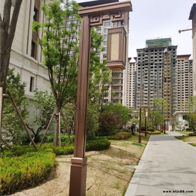 眾鈺 現代中式簡約景觀燈不銹鋼烤漆景觀燈防水led暖黃光路邊特色景觀燈