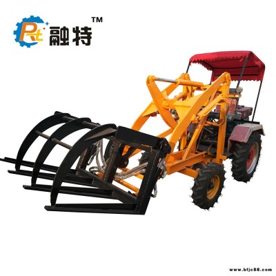 輪式裝載機 小鏟車 小型液壓抓草機 抓木機 強勁動力 結實耐用