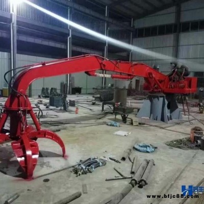 山東廠家直銷定做360度旋轉輪式抓木機 全新木材裝載機 定制固定式旋轉抓鋼機
