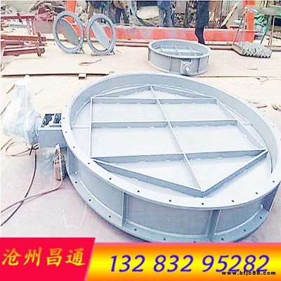 圓口電動風門  多葉板擋板門  鍋爐煙道電動截止閥 碳鋼材質(zhì)