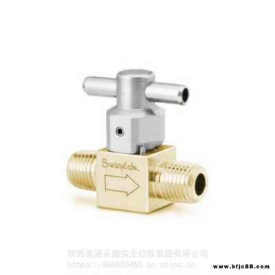 世偉洛克 3/8 in不銹鋼儀表旋塞閥 B-4P4T2-M2 鋁制 條形手柄