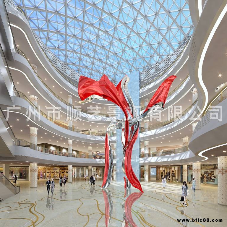 GRG造型吊頂柱子 石膏板玻璃纖維材料 大型商場劇院背景墻中庭定制