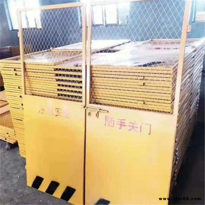 高層施工臨邊門 蓋樓臨邊作業(yè)防護(hù)門 鋼制護(hù)欄門周轉(zhuǎn)次數(shù) 目字框龍骨施工門 國(guó)凱網(wǎng)業(yè)