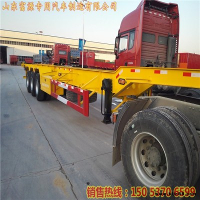 輕型骨架式16.5米集裝箱半掛車 世界出口集裝箱半掛車 集裝箱半掛龍骨運(yùn)輸車