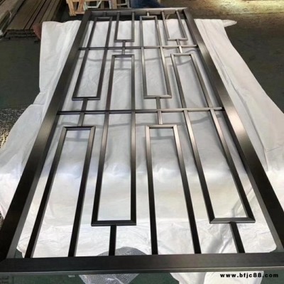 定制不銹鋼屏風雕花金屬現代簡約客廳酒店歐中式玄關鏤空裝飾隔斷 酒店大堂不銹鋼屏風隔斷