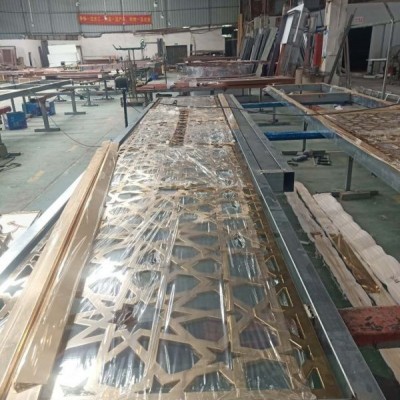 銅花格 鋁隔斷 不銹鋼隔斷加工 專業圍欄屏風制品加工 金屬鏤空雕花 屏風隔斷