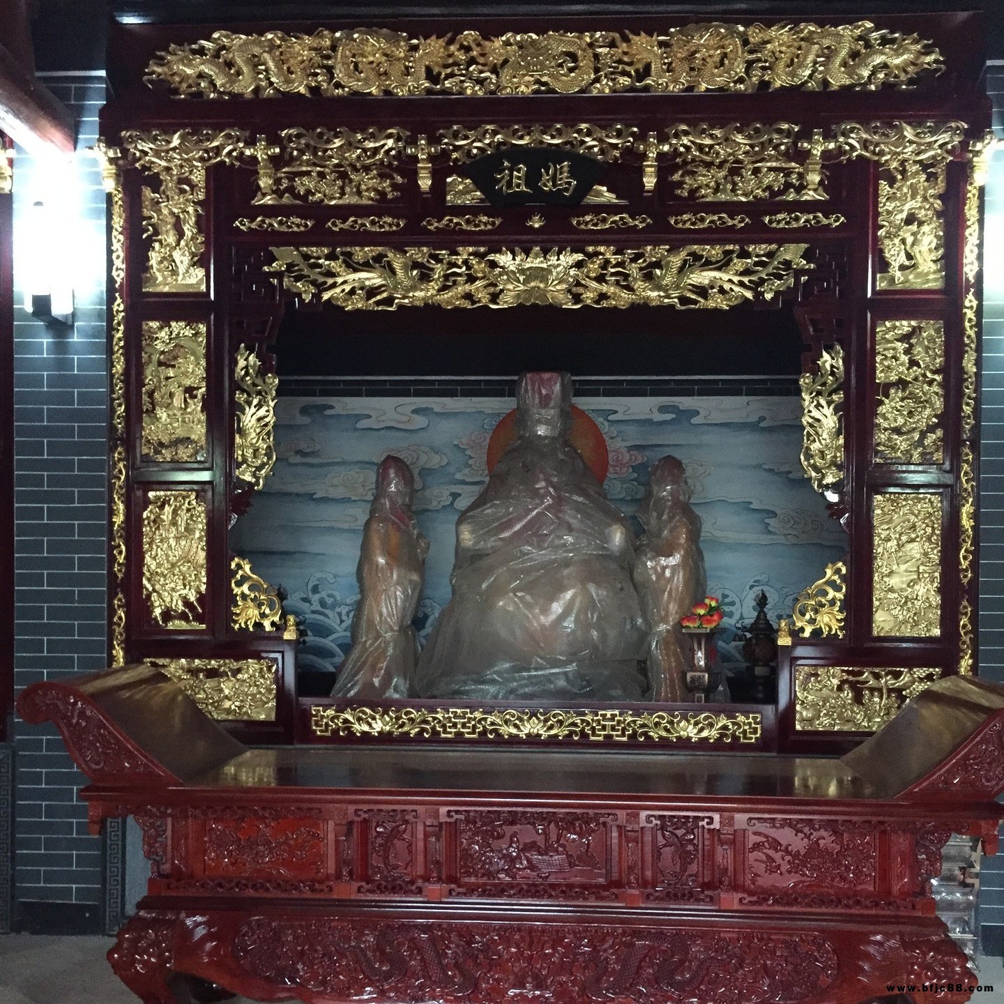 禪誠精品定制寺廟實木大型佛龕 祠堂大佛龕 道教精美神龕