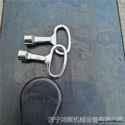 鴻聚牌自鎖式橡膠防溜枕木鑰匙 手提自鎖機車制動防溜枕木70度斜口