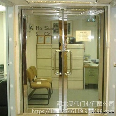 不銹鋼玻璃防火門 昊偉門業 耐高溫防火玻璃門 防火隔熱不銹鋼防火門 防火效果佳