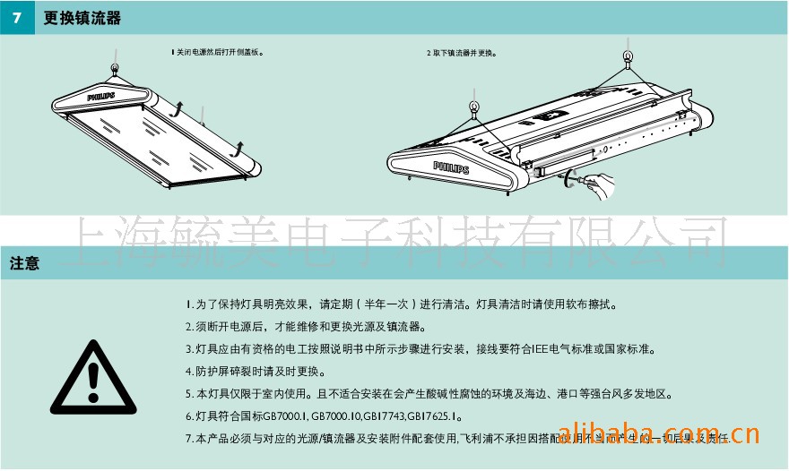 飛利浦TPS550 4×TL5 54W格柵燈示例圖10