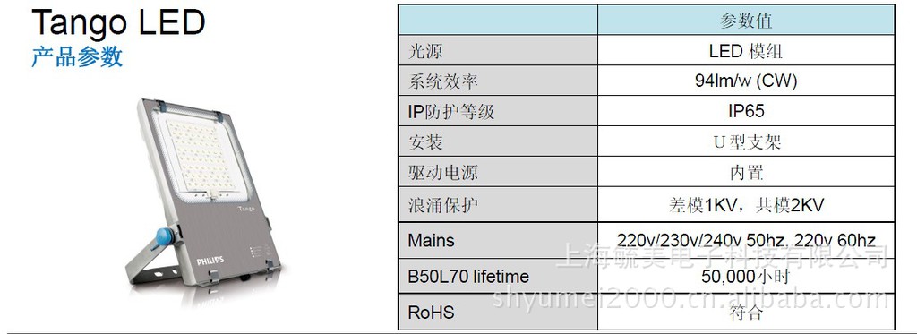 飛利浦LED投光燈 飛利浦BVP361 LED102/108W示例圖3