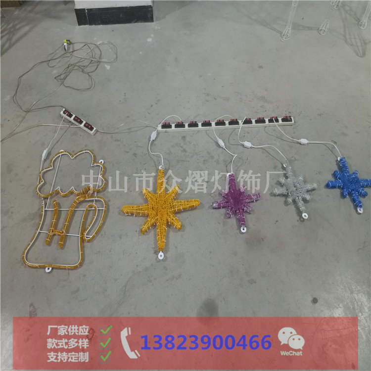 云南紅河縣廣場景觀燈滴膠五角星直銷精品