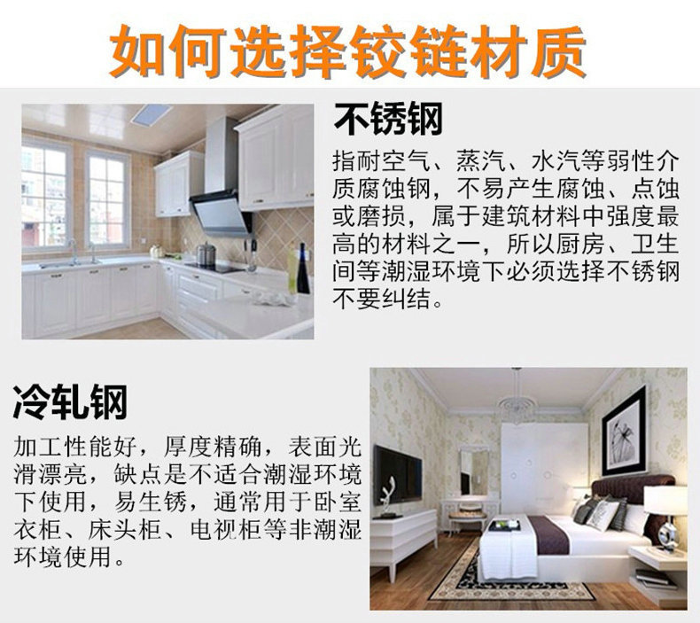 房車吊柜櫥柜衣柜上翻加強彈簧鉸鏈 柜門飛機合頁免打孔彈子鉸鏈示例圖11