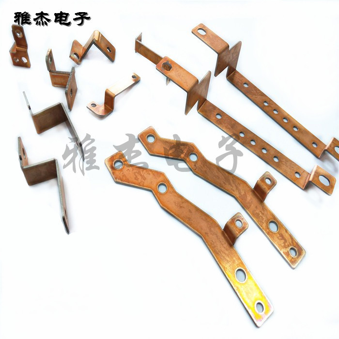 噴塑銅排 高導(dǎo)電紫銅排 電力設(shè)備導(dǎo)電連接件銅排電鍍折彎沖孔加工示例圖2