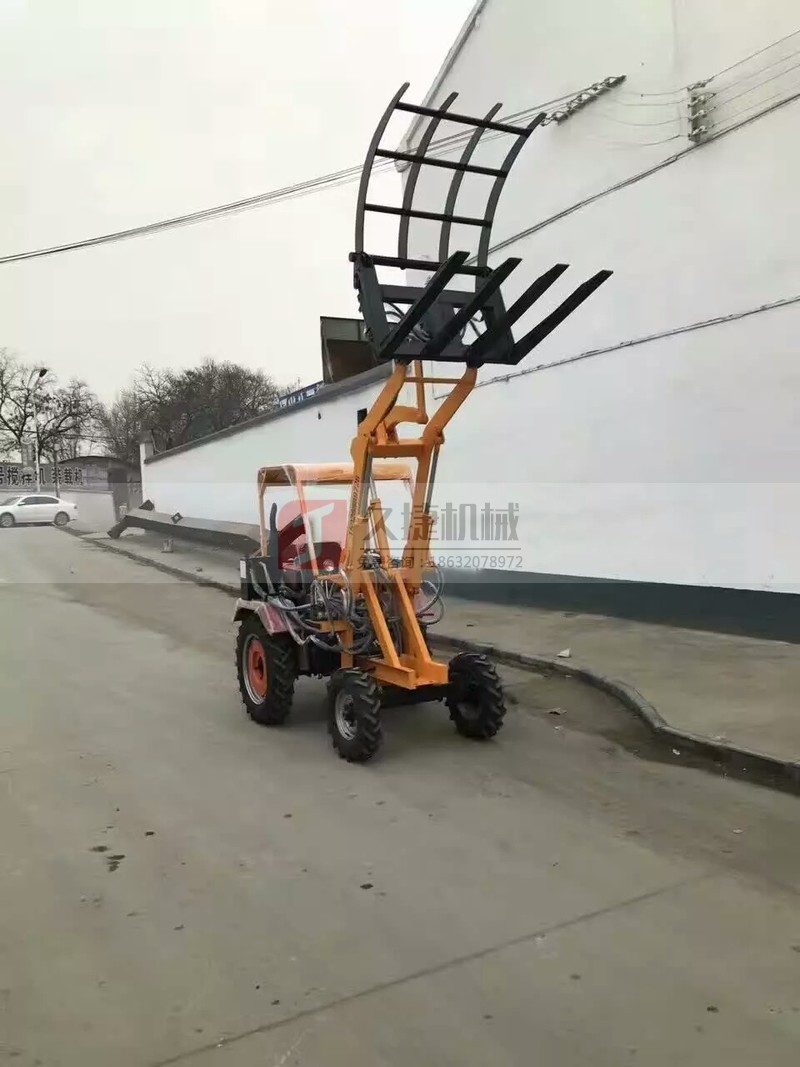 裝載機鏟車20全新 小型多功能抓草工地用駕駛室四驅小鏟車裝載機示例圖6