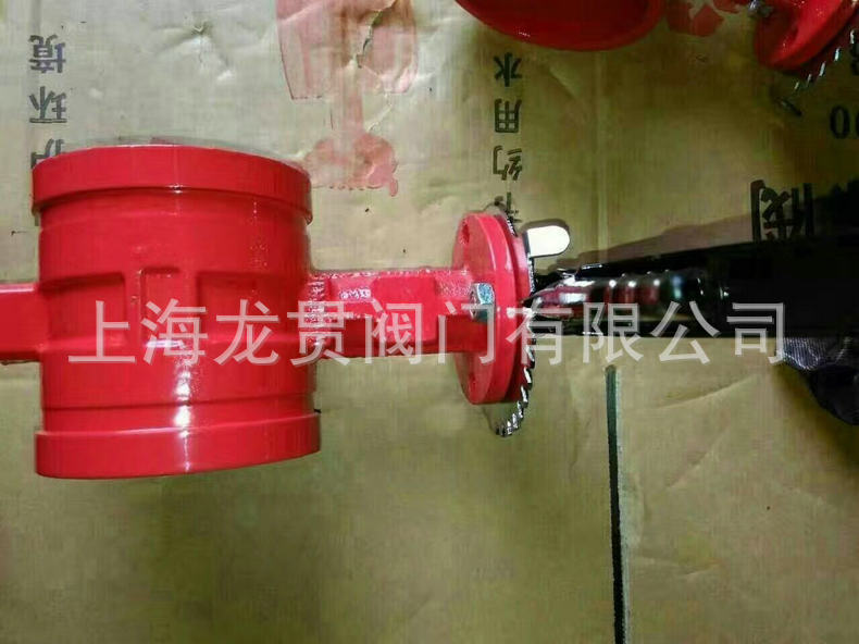 廠家直銷D81X手柄溝槽蝶閥 消防卡箍式 軟密封溝槽信號蝶閥大體示例圖11