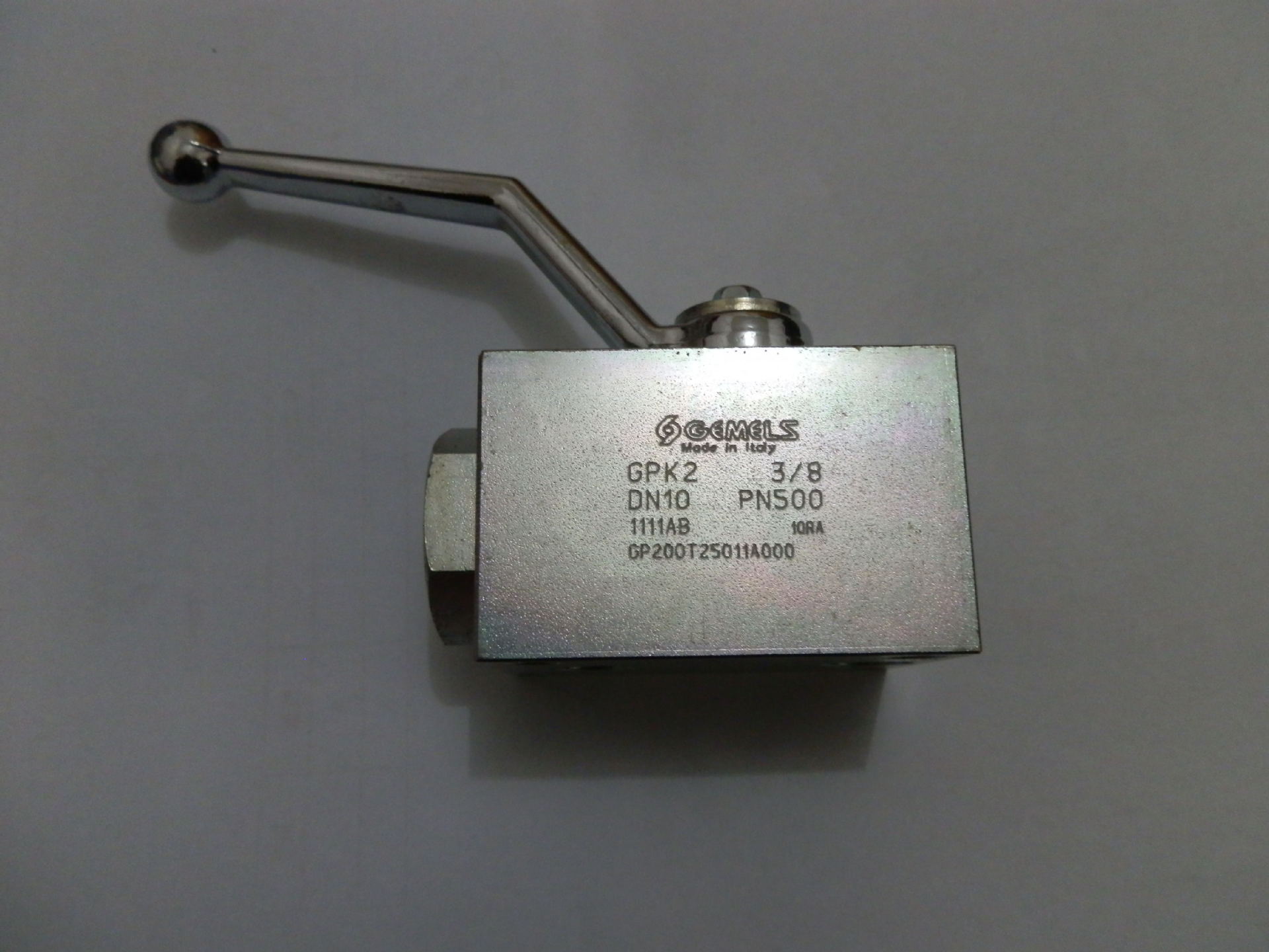 意大利蓋姆斯Gemels高壓球閥GPK2-3/8-DN10-PN500-1111AB示例圖3