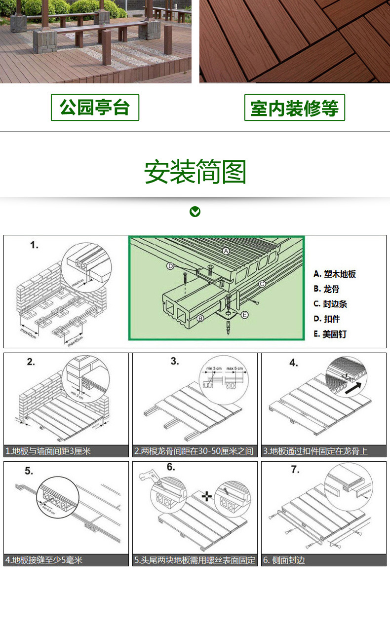 河南塑木廠家直銷 俊輝塑木地板欄桿價格示例圖10