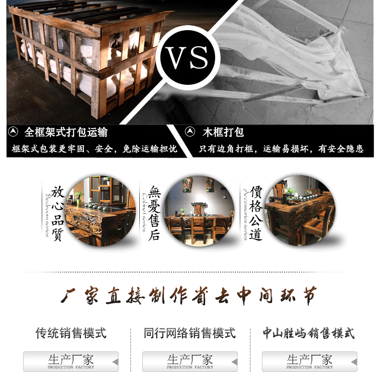 老船木茶桌椅組合藝茶桌功夫泡茶桌實(shí)木原木茶桌組合仿古中式家具示例圖21