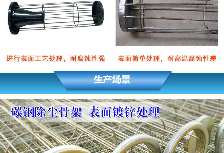 除塵器布袋骨架鍍鋅口底文氏管噴塑有機硅除塵器配件 廠家直銷示例圖6