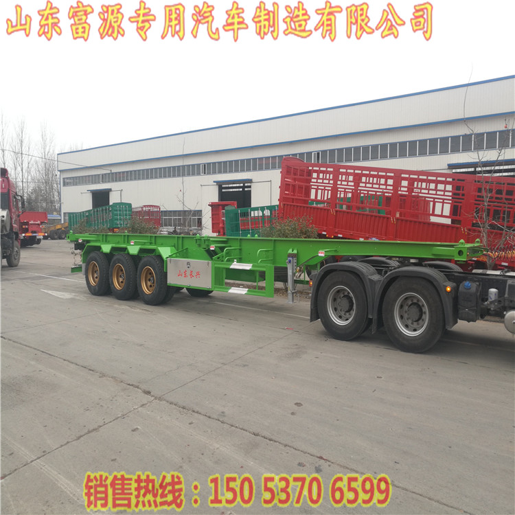 危險品運輸半掛車 框架運輸車 龍骨式集裝箱車盤架子