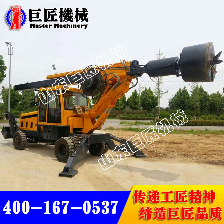 市場暢銷型山東巨匠13.5米輪式旋挖鉆機  180度輪式旋挖鉆機示例圖4
