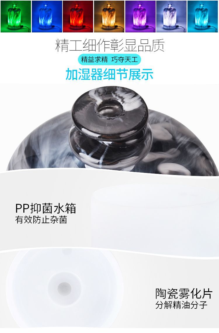 樹脂水墨風(fēng)景畫香薰加濕器 跨境電商專供家用迷你香薰機(jī)工廠私模示例圖5