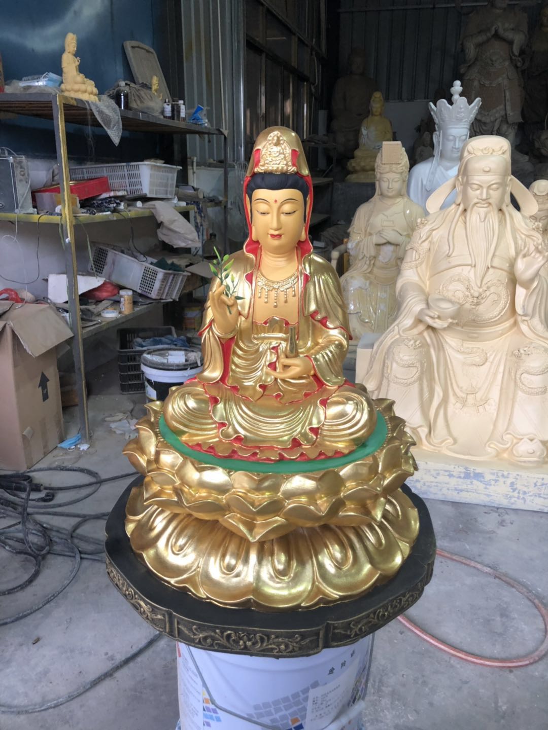 觀音 溫州慈宏法器廠批發精品玻璃鋼貼金觀音佛像 樹脂千手觀音菩薩 樹脂千手觀音菩薩