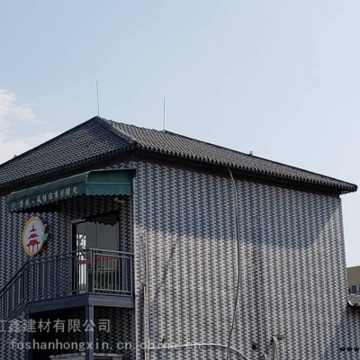 江西合成樹脂屋面瓦 屋檐瓦 仿古一體瓦 圍墻瓦 門頭裝飾瓦