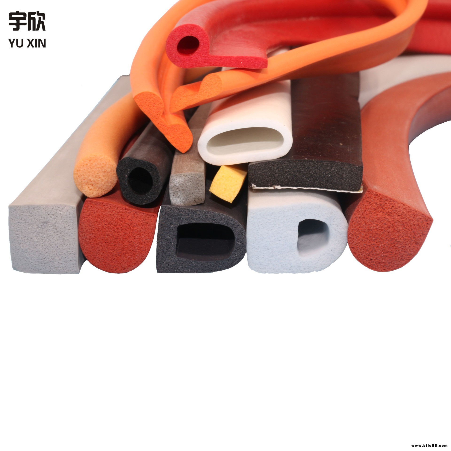 多孔I型隔音防撞硅膠發泡密封條 木門棕色彩色發泡硅膠條宇欣