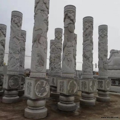 生產(chǎn)供應(yīng)石雕十二生肖柱廠家 青石12生肖柱 廣場景觀石材十二生肖石柱