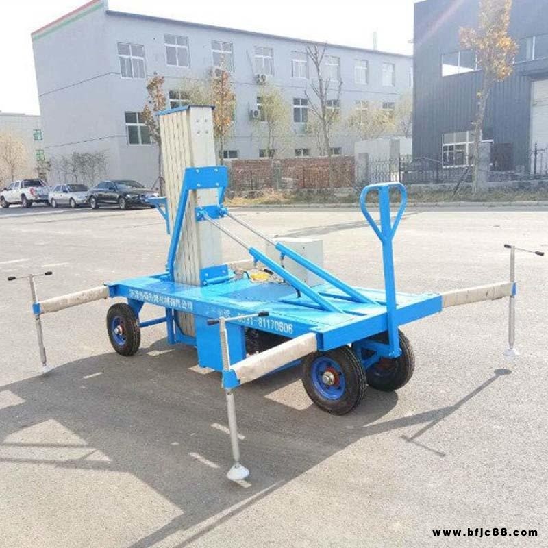 廠家定制鋁合金升降平臺單柱/雙柱/四柱小型鋁合金升降車家用簡易高空作業平臺車 登高車