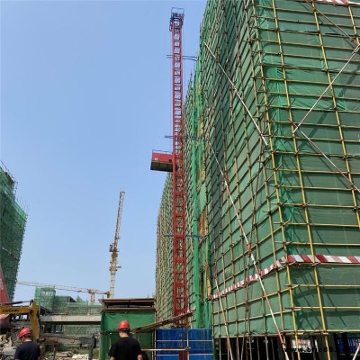 根發廠家 供應工地SS1T/1T建筑施工物料提升機 物料提升機廠家供應河北 一柱兩吊工地貨梯 單柱雙籠升降機